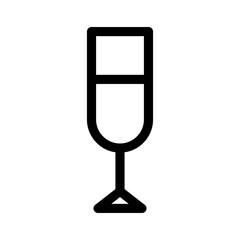 champagne glasses icon or logo isolated sign symbol vector illustration - high quality black style vector icons