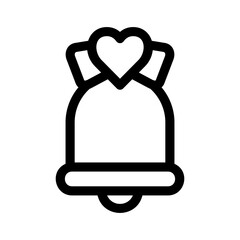 church bell icon or logo isolated sign symbol vector illustration - high quality black style vector icons