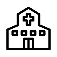 Obraz premium church icon or logo isolated sign symbol vector illustration - high quality black style vector icons