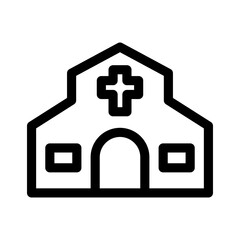 Obraz premium church icon or logo isolated sign symbol vector illustration - high quality black style vector icons