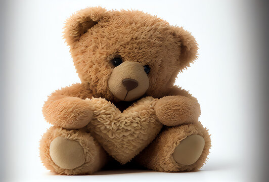 teddy bear with heart, generative ai