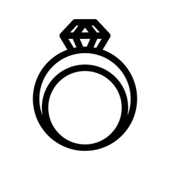 diamond ring icon or logo isolated sign symbol vector illustration - high quality black style vector icons