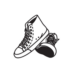 Shoes Illustration with lineart style