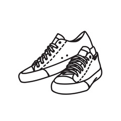 Shoes Illustration with lineart style
