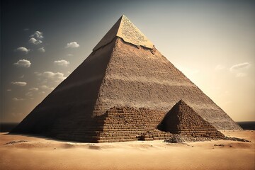 Fototapeta na wymiar Pyramids of Anciant Age. Genarative AI