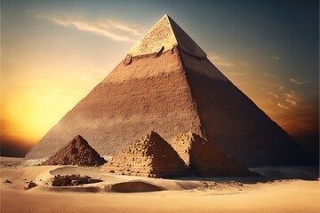Obraz na płótnie Canvas Pyramids of Anciant Age. Genarative AI