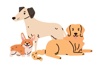Obraz na płótnie Canvas dogs isolated design