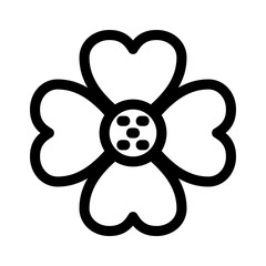 flower icon or logo isolated sign symbol vector illustration - high quality black style vector icons