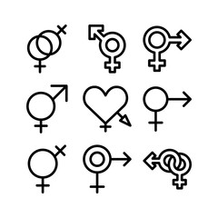 gender icon or logo isolated sign symbol vector illustration - high quality black style vector icons
