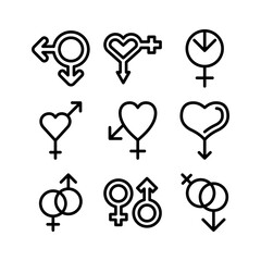 gender icon or logo isolated sign symbol vector illustration - high quality black style vector icons