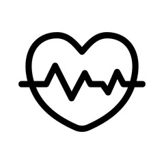 heart rate icon or logo isolated sign symbol vector illustration - high quality black style vector icons