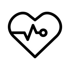 heart rate icon or logo isolated sign symbol vector illustration - high quality black style vector icons