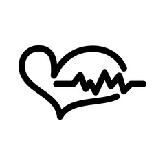 heart rate icon or logo isolated sign symbol vector illustration - high quality black style vector icons