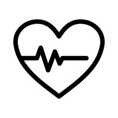 heart rate icon or logo isolated sign symbol vector illustration - high quality black style vector icons