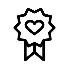 Fototapeta premium love badge icon or logo isolated sign symbol vector illustration - high quality black style vector icons