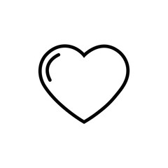 Ilustrasi vektor ikon jantung. Simbol linier dengan garis tipis. Ketebalannya diedit. Gaya minimalis. Kualitas eksekusi eksklusif dalam desain material. Ketebalan garis 20 px