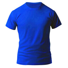 A transparent, editable blue t-shirt template. Perfect for textile design, includes a blank plain template for mock-up and layout. Ideal for creating custom
