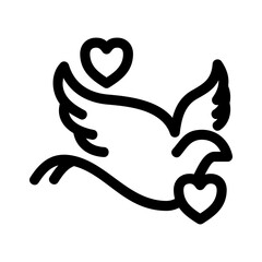 Obraz premium loving bird icon or logo isolated sign symbol vector illustration - high quality black style vector icons