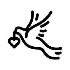 Obraz premium loving bird icon or logo isolated sign symbol vector illustration - high quality black style vector icons