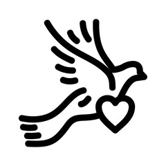 Obraz premium loving bird icon or logo isolated sign symbol vector illustration - high quality black style vector icons
