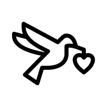 recommend clip art: loving bird icon or logo isolated sign symbol vector illustration - high quality black style vector icons