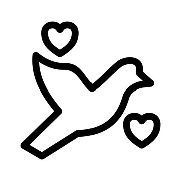 recommend clip art: loving bird icon or logo isolated sign symbol vector illustration - high quality black style vector icons