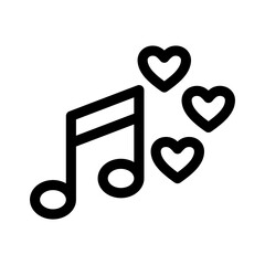 romantic music icon or logo isolated sign symbol vector illustration - high quality black style vector icons