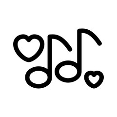 romantic music icon or logo isolated sign symbol vector illustration - high quality black style vector icons