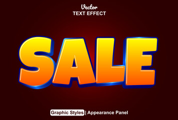 sale text effect with graphic style and editable.