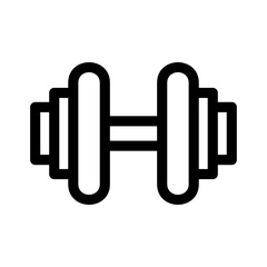 barbell icon or logo isolated sign symbol vector illustration - high quality black style vector icons