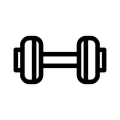 barbell icon or logo isolated sign symbol vector illustration - high quality black style vector icons