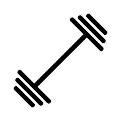 barbell icon or logo isolated sign symbol vector illustration - high quality black style vector icons