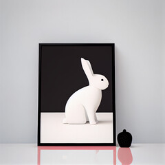 Minimalist Illustration of a Bunny Generative