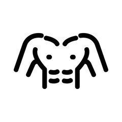 bodybuilding icon or logo isolated sign symbol vector illustration - high quality black style vector icons