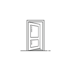 Open door icon vector graphics