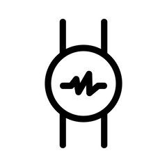 heart rate monitor watch icon or logo isolated sign symbol vector illustration - high quality black style vector icons
