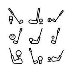 golf icon or logo isolated sign symbol vector illustration - high quality black style vector icons