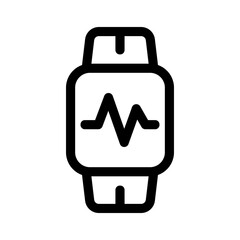 heart rate monitor watch icon or logo isolated sign symbol vector illustration - high quality black style vector icons
