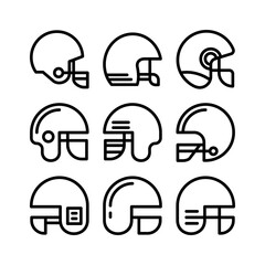 helmet rugby icon or logo isolated sign symbol vector illustration - high quality black style vector icons