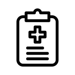 medical report icon or logo isolated sign symbol vector illustration - high quality black style vector icons