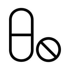Obraz premium pills icon or logo isolated sign symbol vector illustration - high quality black style vector icons
