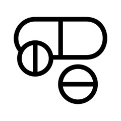 Obraz premium pills icon or logo isolated sign symbol vector illustration - high quality black style vector icons