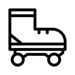 rollerblade icon or logo isolated sign symbol vector illustration - high quality black style vector icons