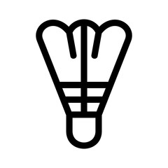 shuttlecock icon or logo isolated sign symbol vector illustration - high quality black style vector icons
