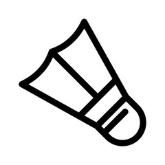 shuttlecock icon or logo isolated sign symbol vector illustration - high quality black style vector icons