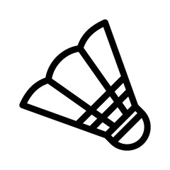 shuttlecock icon or logo isolated sign symbol vector illustration - high quality black style vector icons