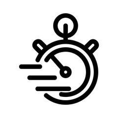 speed timer icon or logo isolated sign symbol vector illustration - high quality black style vector icons