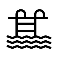 swimming pool icon or logo isolated sign symbol vector illustration - high quality black style vector icons