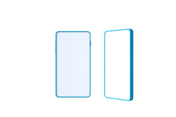 Smartphone on white, 3d rendering