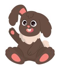 Obraz premium bunny waving hand